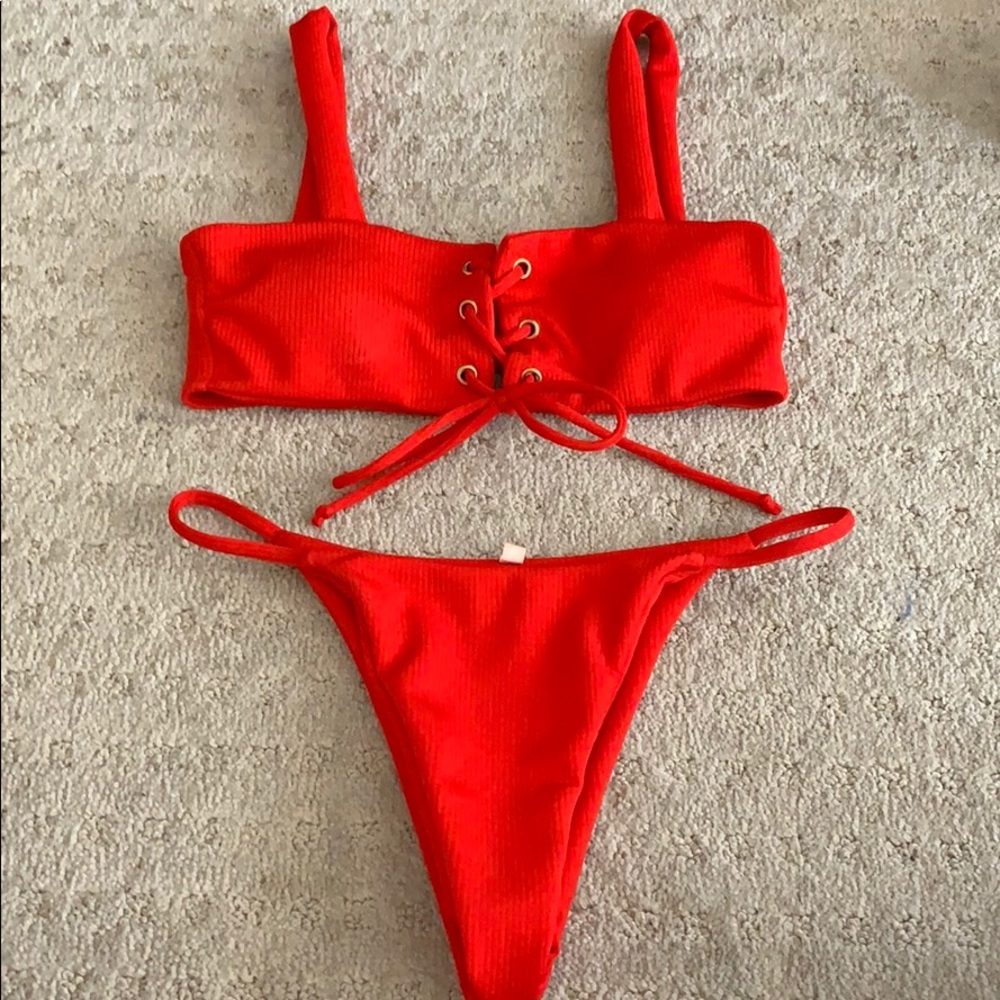 Cute red bikini set